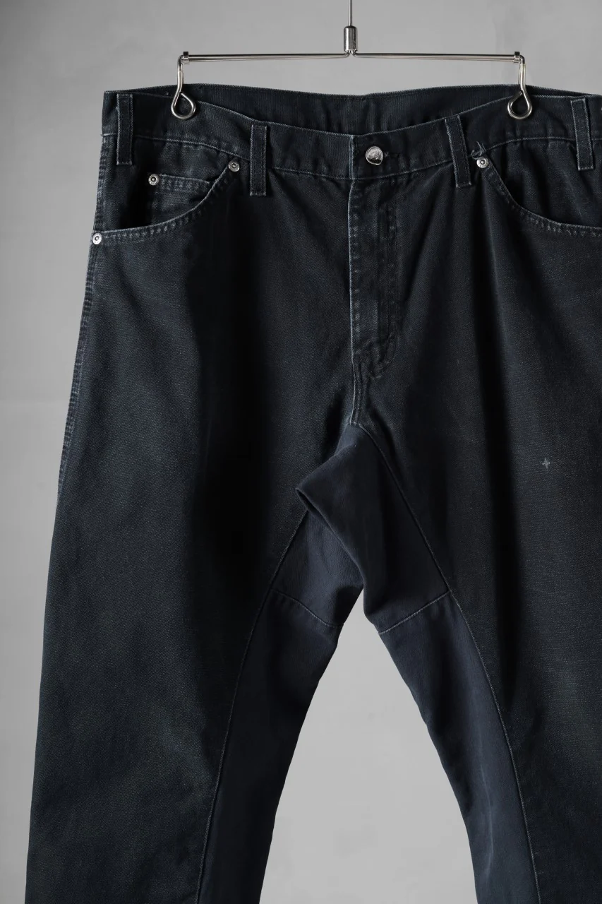 CHANGES x LOOM exclusive REMAKE REGULAR FIT CARPENTER PANTS / VINTAGE DUCK FABRIC (STONE WASHED) (BLACK #C) - Image 3