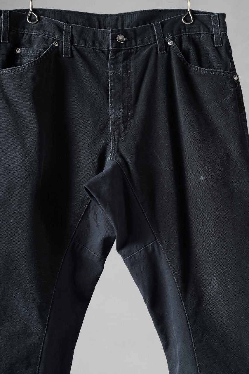 CHANGES x LOOM exclusive REMAKE REGULAR FIT CARPENTER PANTS / VINTAGE DUCK FABRIC (STONE WASHED) (BLACK #C) - Image 4
