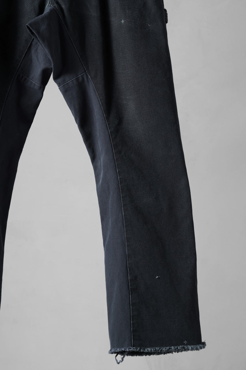 CHANGES x LOOM exclusive REMAKE REGULAR FIT CARPENTER PANTS / VINTAGE DUCK FABRIC (STONE WASHED) (BLACK #C) - Image 6