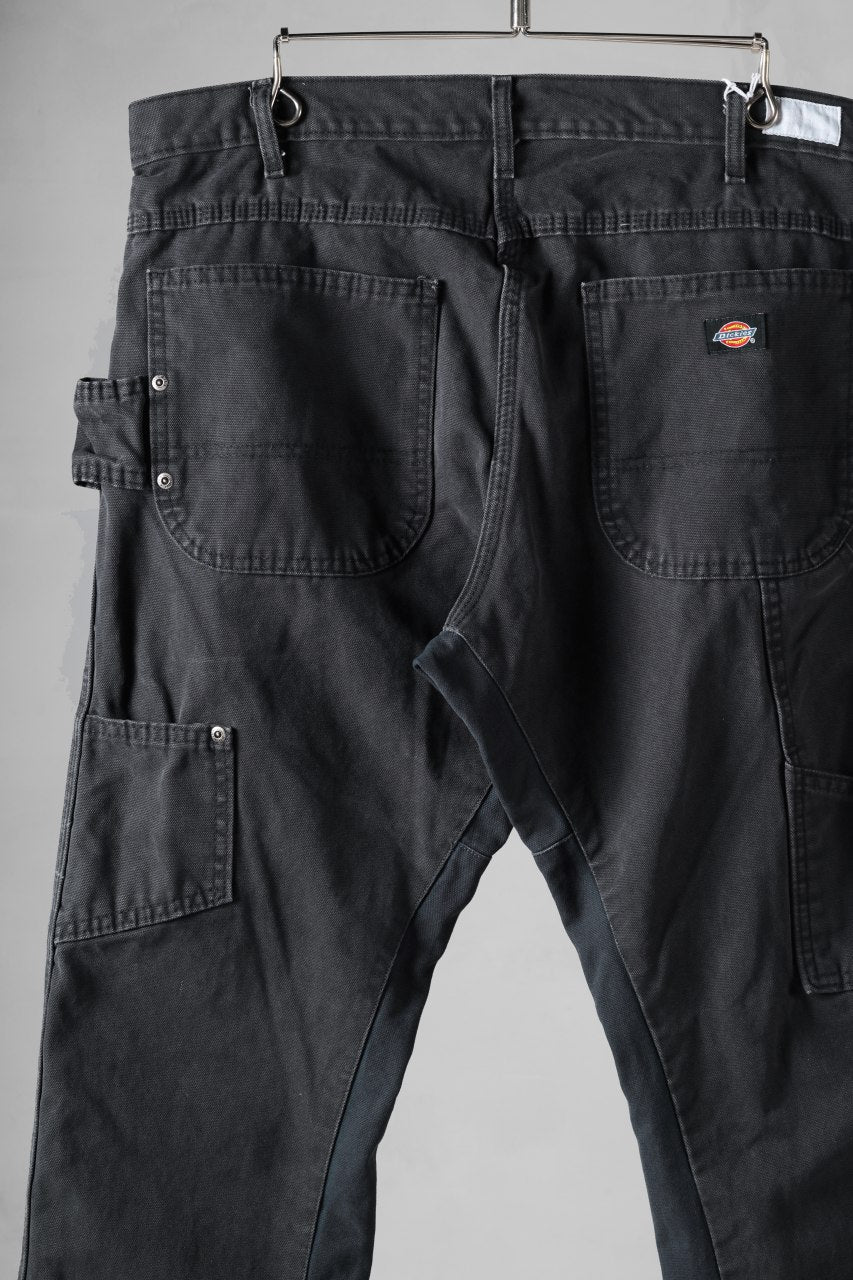 CHANGES x LOOM exclusive REMAKE REGULAR FIT CARPENTER PANTS / VINTAGE DUCK FABRIC (STONE WASHED) (BLACK #D) - Image 11