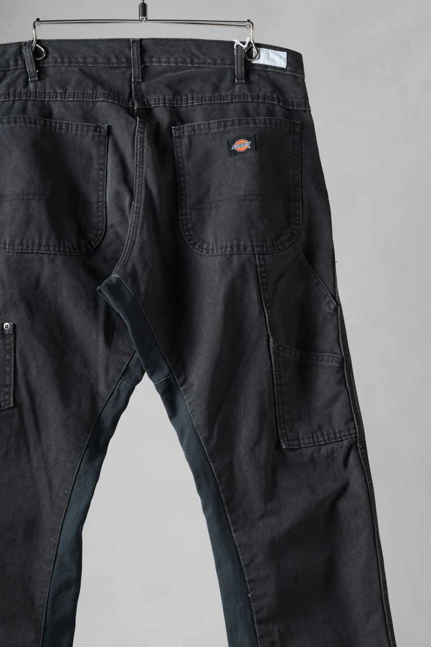 CHANGES x LOOM exclusive REMAKE REGULAR FIT CARPENTER PANTS / VINTAGE DUCK FABRIC (STONE WASHED) (BLACK #D) - Image 12