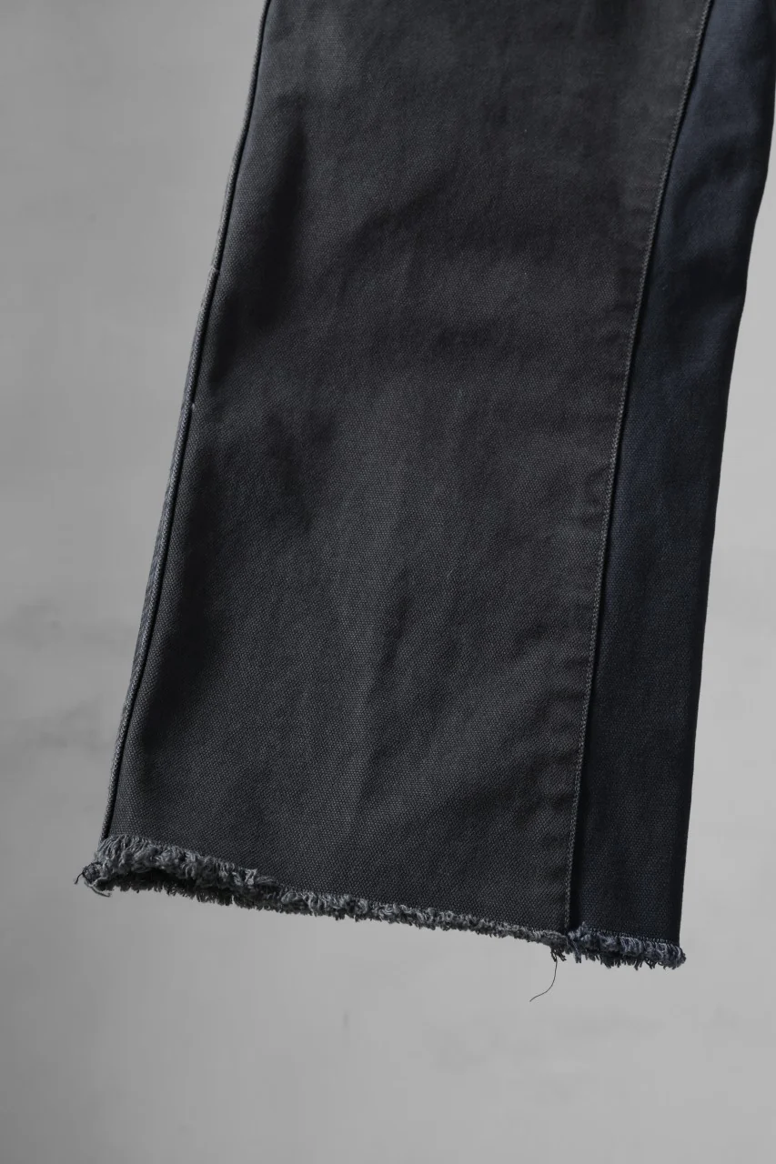 CHANGES x LOOM exclusive REMAKE REGULAR FIT CARPENTER PANTS / VINTAGE DUCK FABRIC (STONE WASHED) (BLACK #D) - Image 13