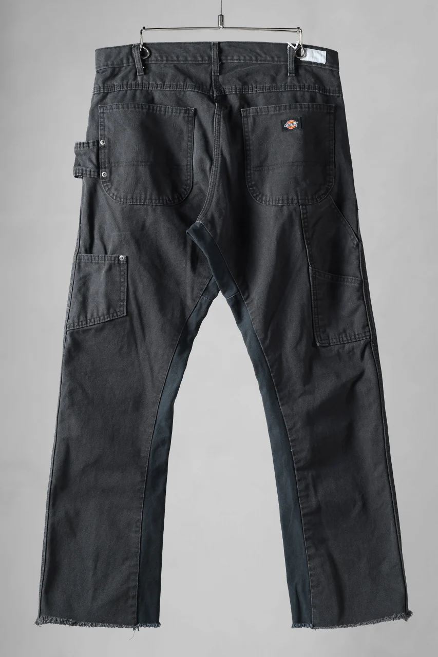 CHANGES x LOOM exclusive REMAKE REGULAR FIT CARPENTER PANTS / VINTAGE DUCK FABRIC (STONE WASHED) (BLACK #D) - Image 2