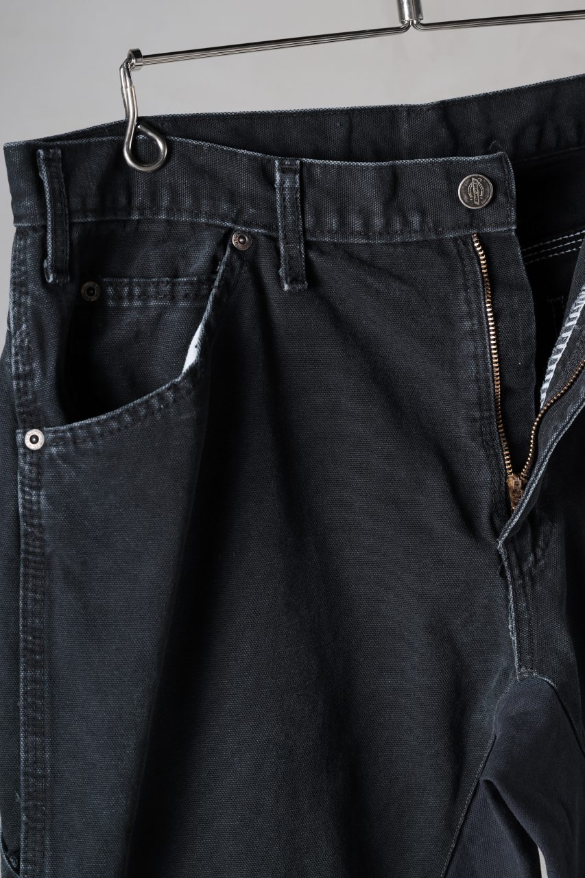 CHANGES x LOOM exclusive REMAKE REGULAR FIT CARPENTER PANTS / VINTAGE DUCK FABRIC (STONE WASHED) (BLACK #E) - Image 9