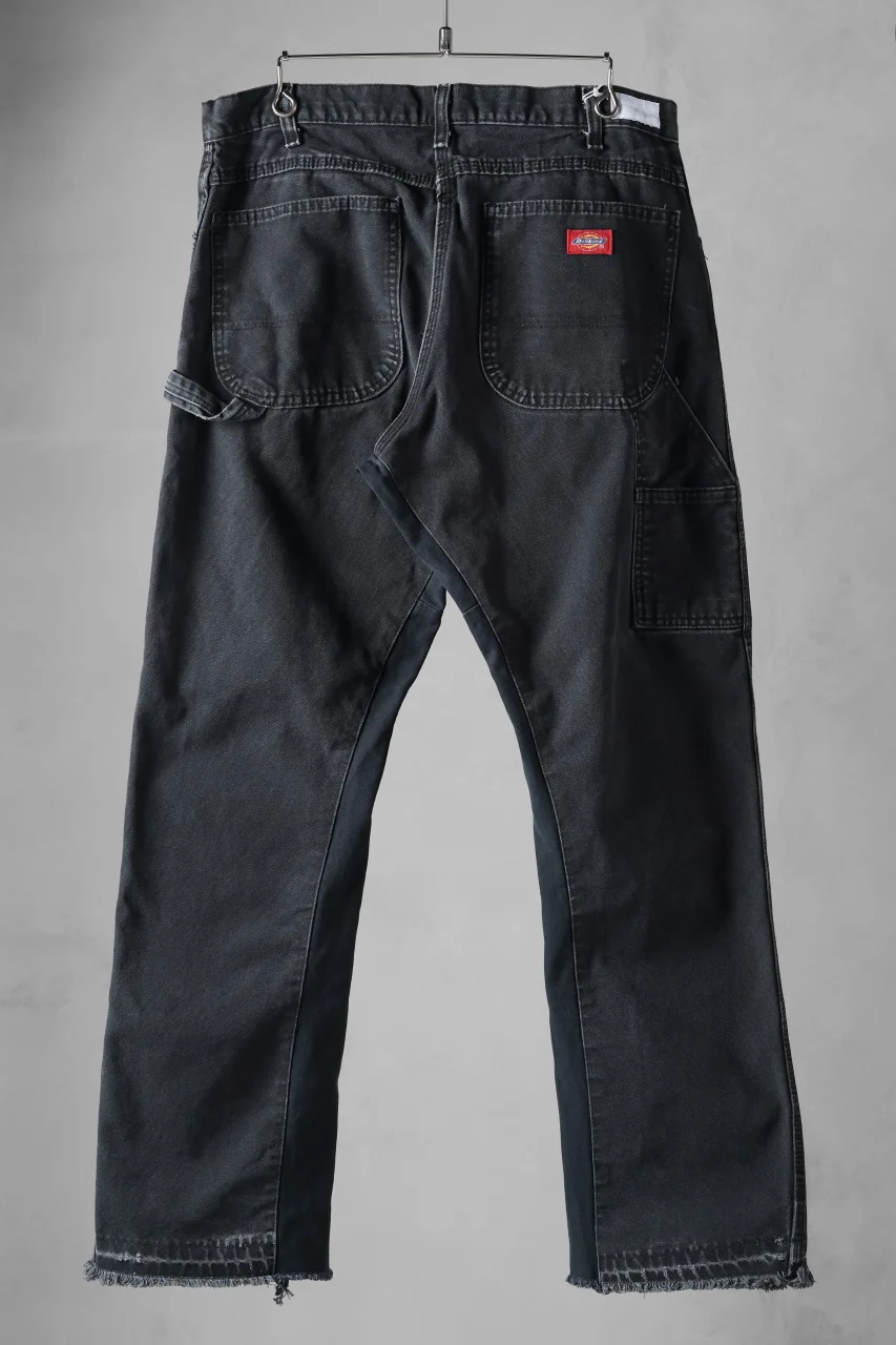 CHANGES x LOOM exclusive REMAKE REGULAR FIT CARPENTER PANTS / VINTAGE DUCK FABRIC (STONE WASHED) (BLACK #G)