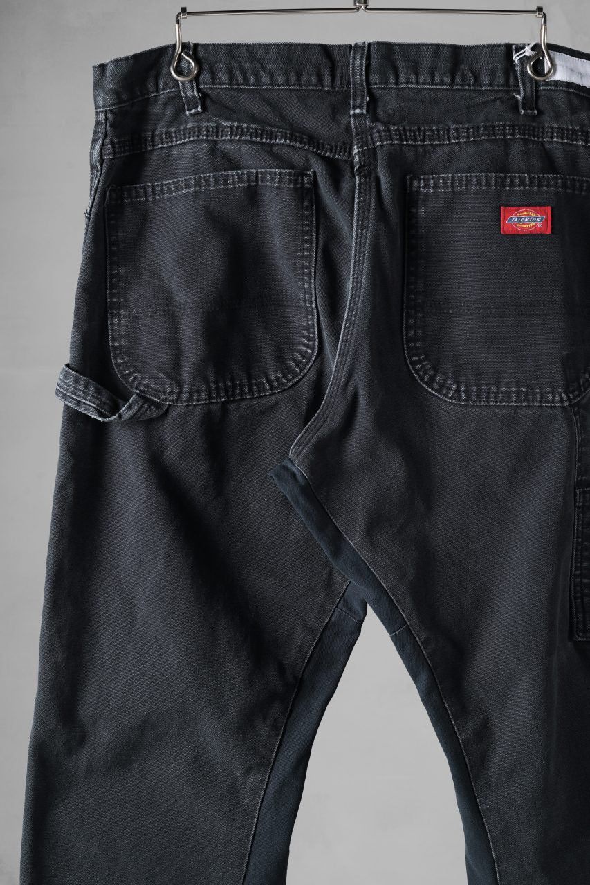 CHANGES x LOOM exclusive REMAKE REGULAR FIT CARPENTER PANTS / VINTAGE DUCK FABRIC (STONE WASHED) (BLACK #G) - Image 3