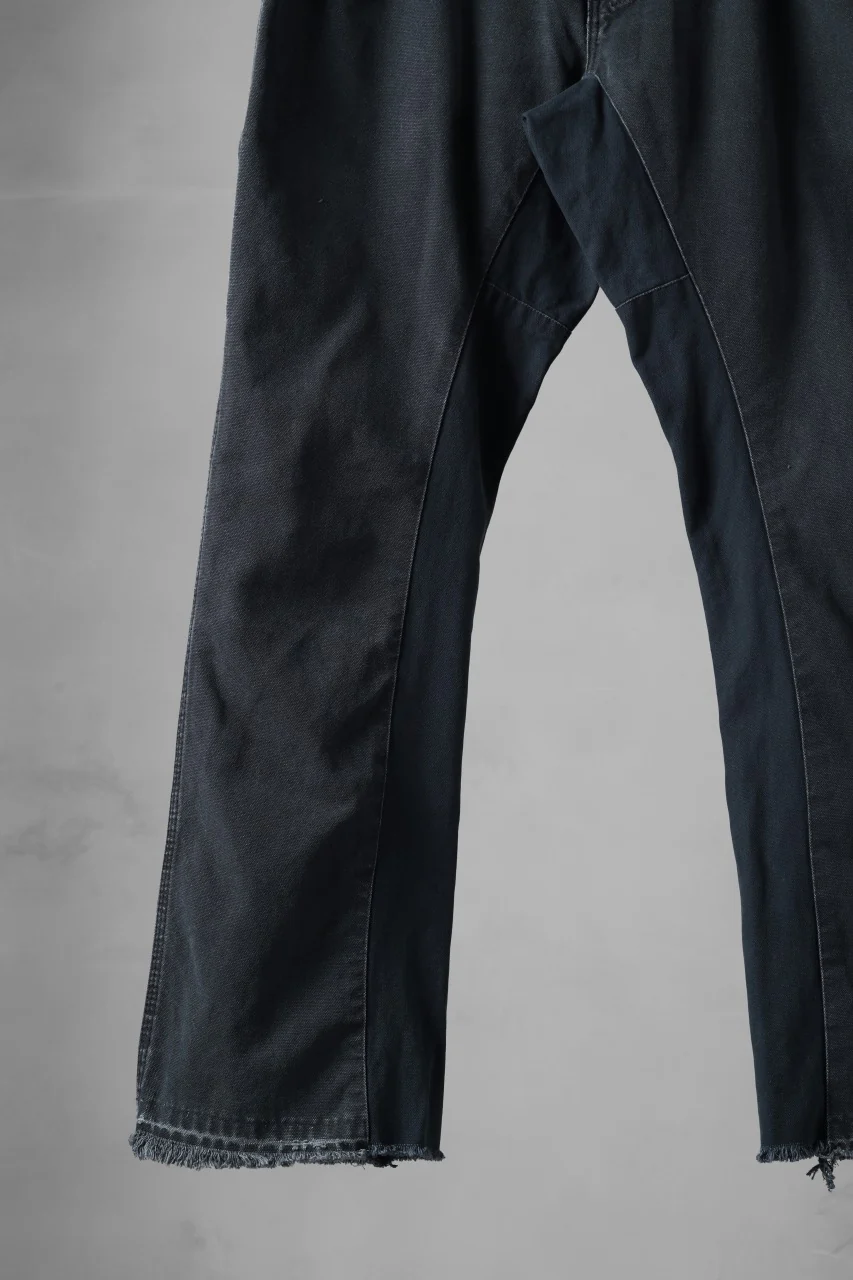 CHANGES x LOOM exclusive REMAKE REGULAR FIT CARPENTER PANTS / VINTAGE DUCK FABRIC (STONE WASHED) (BLACK #G) - Image 6