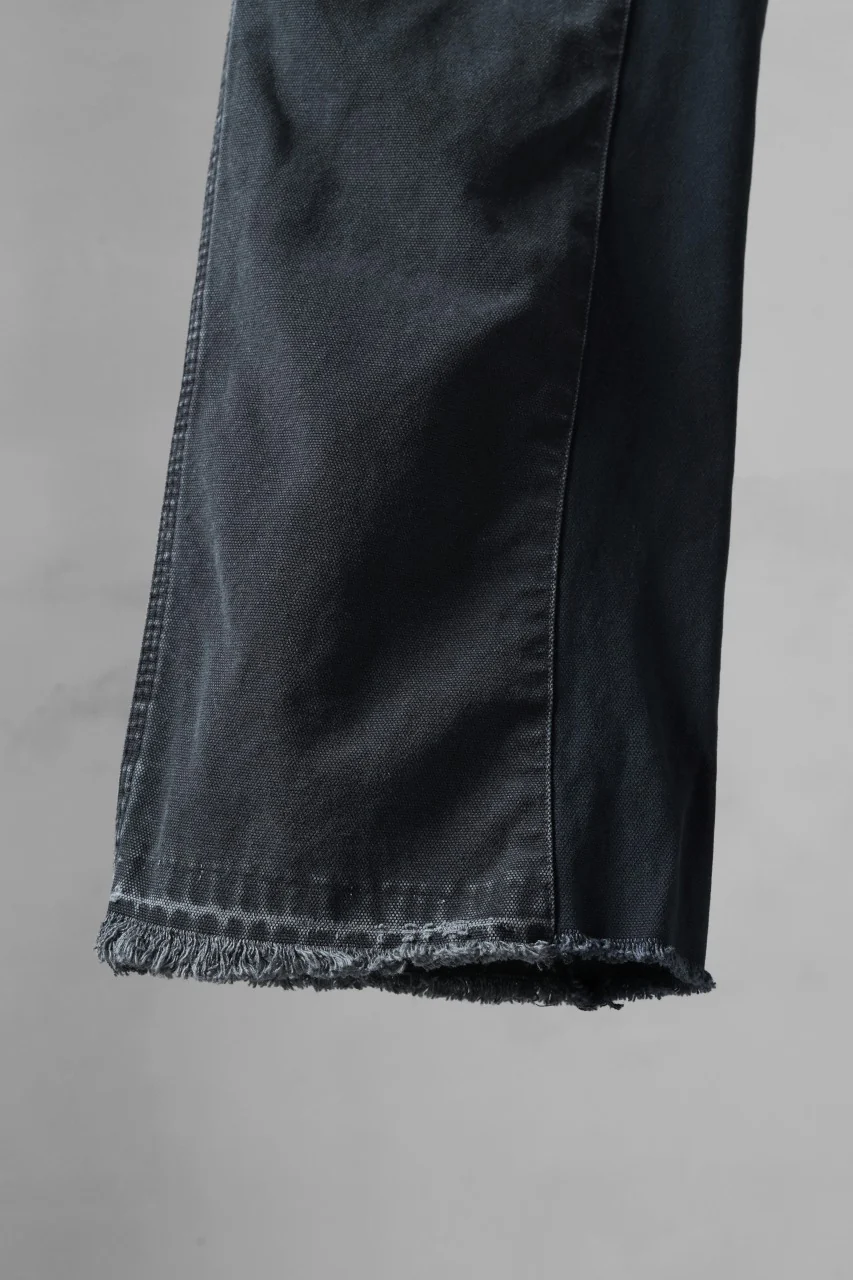 CHANGES x LOOM exclusive REMAKE REGULAR FIT CARPENTER PANTS / VINTAGE DUCK FABRIC (STONE WASHED) (BLACK #G) - Image 7