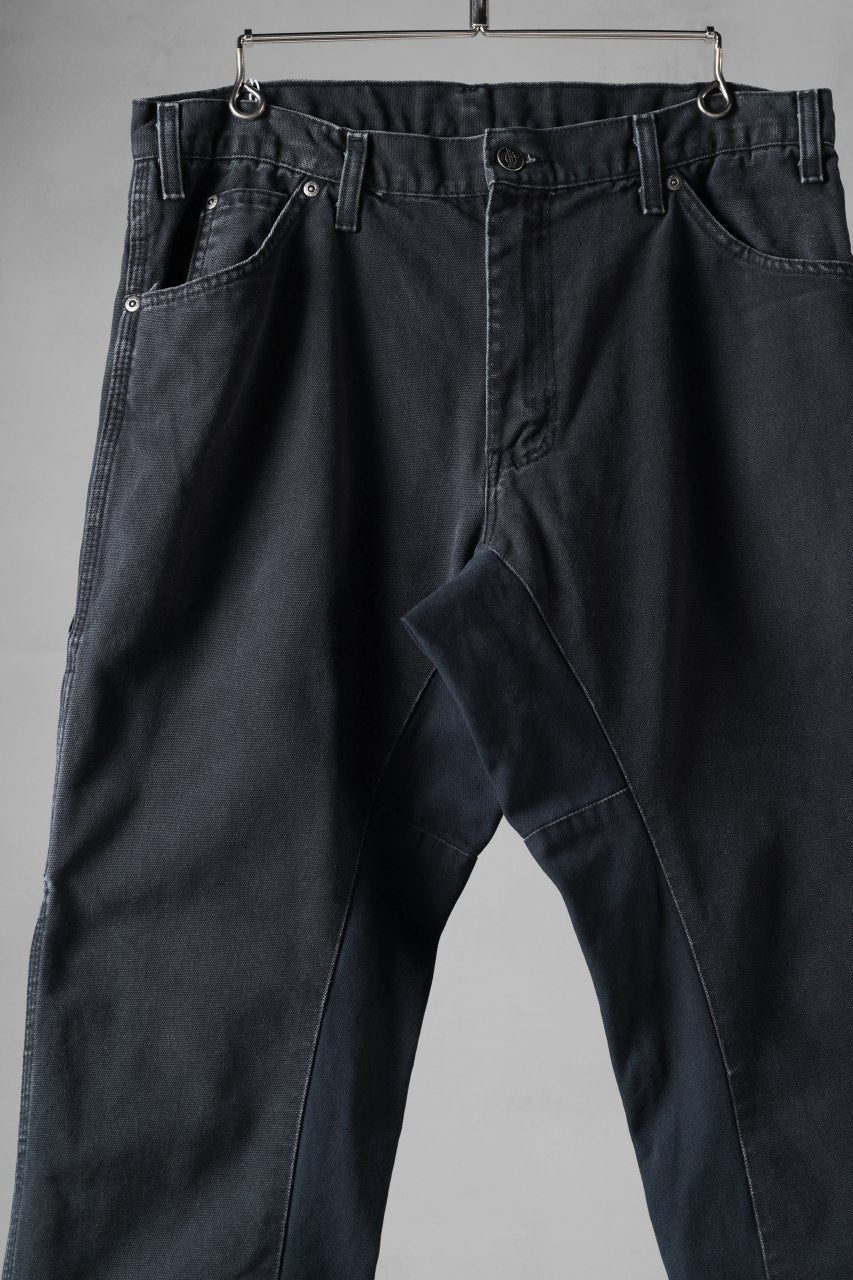CHANGES x LOOM exclusive REMAKE REGULAR FIT CARPENTER PANTS / VINTAGE DUCK FABRIC (STONE WASHED) (BLACK #H) - Image 3