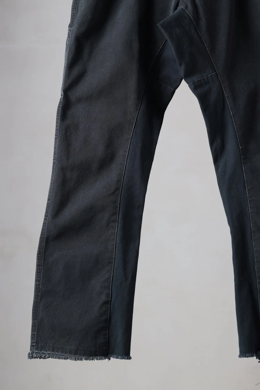 CHANGES x LOOM exclusive REMAKE REGULAR FIT CARPENTER PANTS / VINTAGE DUCK FABRIC (STONE WASHED) (BLACK #H) - Image 4