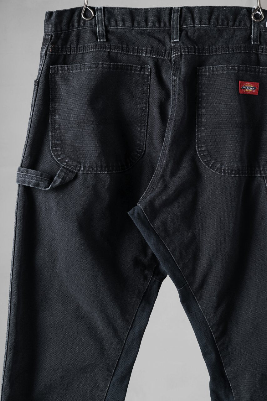 CHANGES x LOOM exclusive REMAKE REGULAR FIT CARPENTER PANTS / VINTAGE DUCK FABRIC (STONE WASHED) (BLACK #H) - Image 8