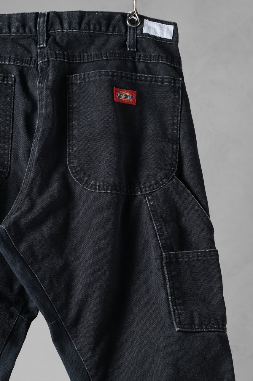 CHANGES x LOOM exclusive REMAKE REGULAR FIT CARPENTER PANTS / VINTAGE DUCK FABRIC (STONE WASHED) (BLACK #H) - Image 9