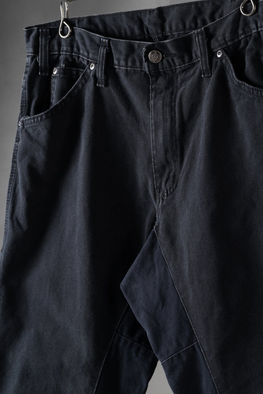 CHANGES x LOOM exclusive REMAKE REGULAR FIT CARPENTER PANTS / VINTAGE DUCK FABRIC (STONE WASHED) (BLACK #I) - Image 10