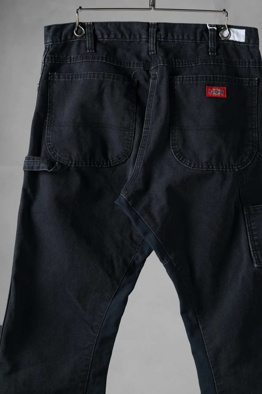 CHANGES x LOOM exclusive REMAKE REGULAR FIT CARPENTER PANTS / VINTAGE DUCK FABRIC (STONE WASHED) (BLACK #I) - Image 5