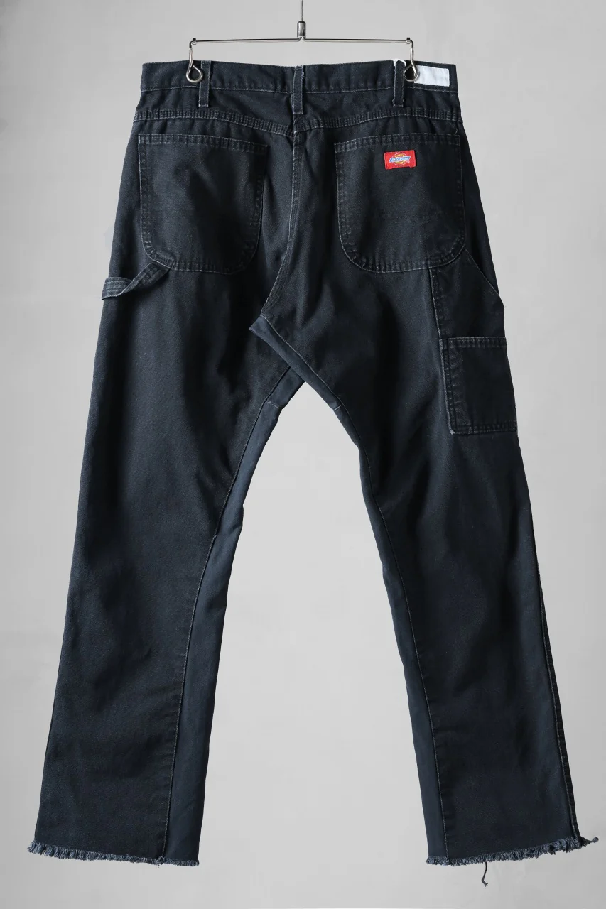 CHANGES x LOOM exclusive REMAKE REGULAR FIT CARPENTER PANTS / VINTAGE DUCK FABRIC (STONE WASHED) (BLACK #J) - Image 2