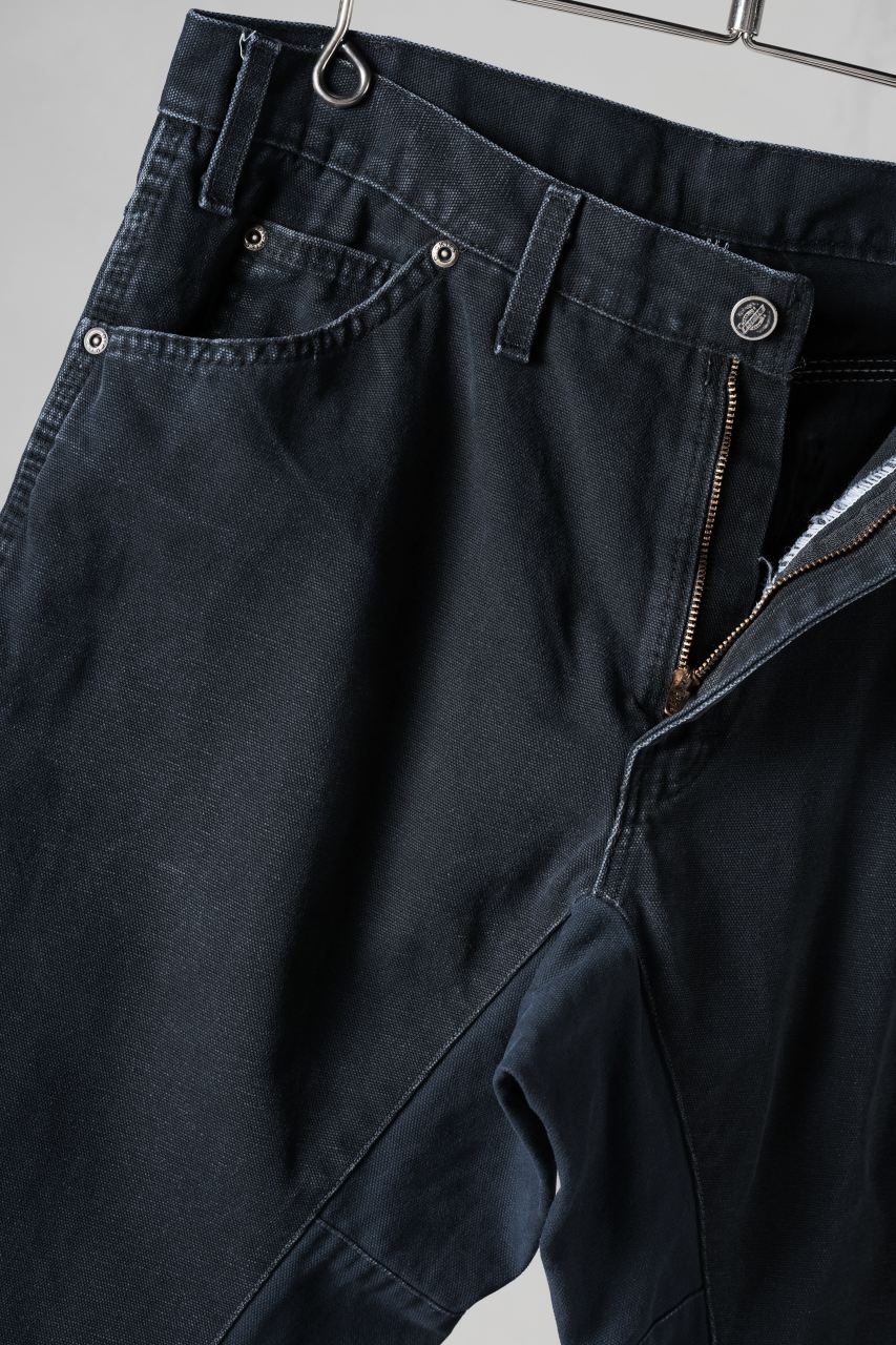CHANGES x LOOM exclusive REMAKE REGULAR FIT CARPENTER PANTS / VINTAGE DUCK FABRIC (STONE WASHED) (BLACK #J) - Image 8