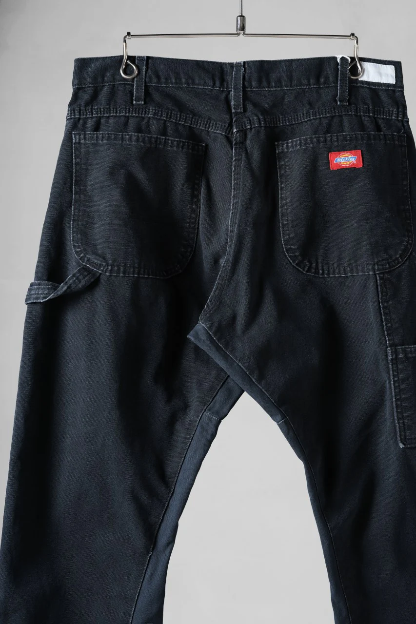 CHANGES x LOOM exclusive REMAKE REGULAR FIT CARPENTER PANTS / VINTAGE DUCK FABRIC (STONE WASHED) (BLACK #J) - Image 9