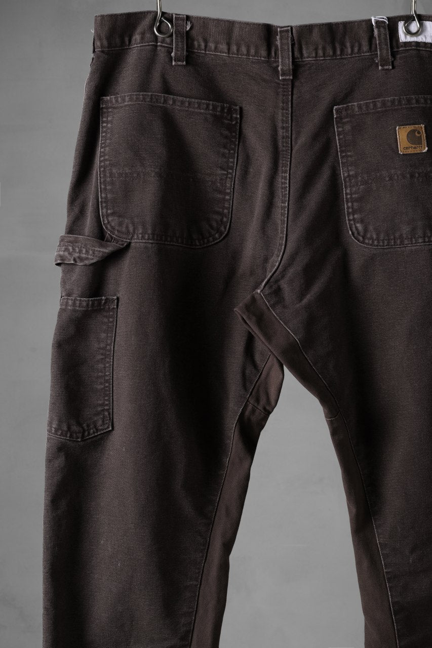CHANGES x LOOM exclusive REMAKE REGULAR FIT CARPENTER PANTS / VINTAGE DUCK FABRIC (STONE WASHED) (BROWN #B) - Image 10