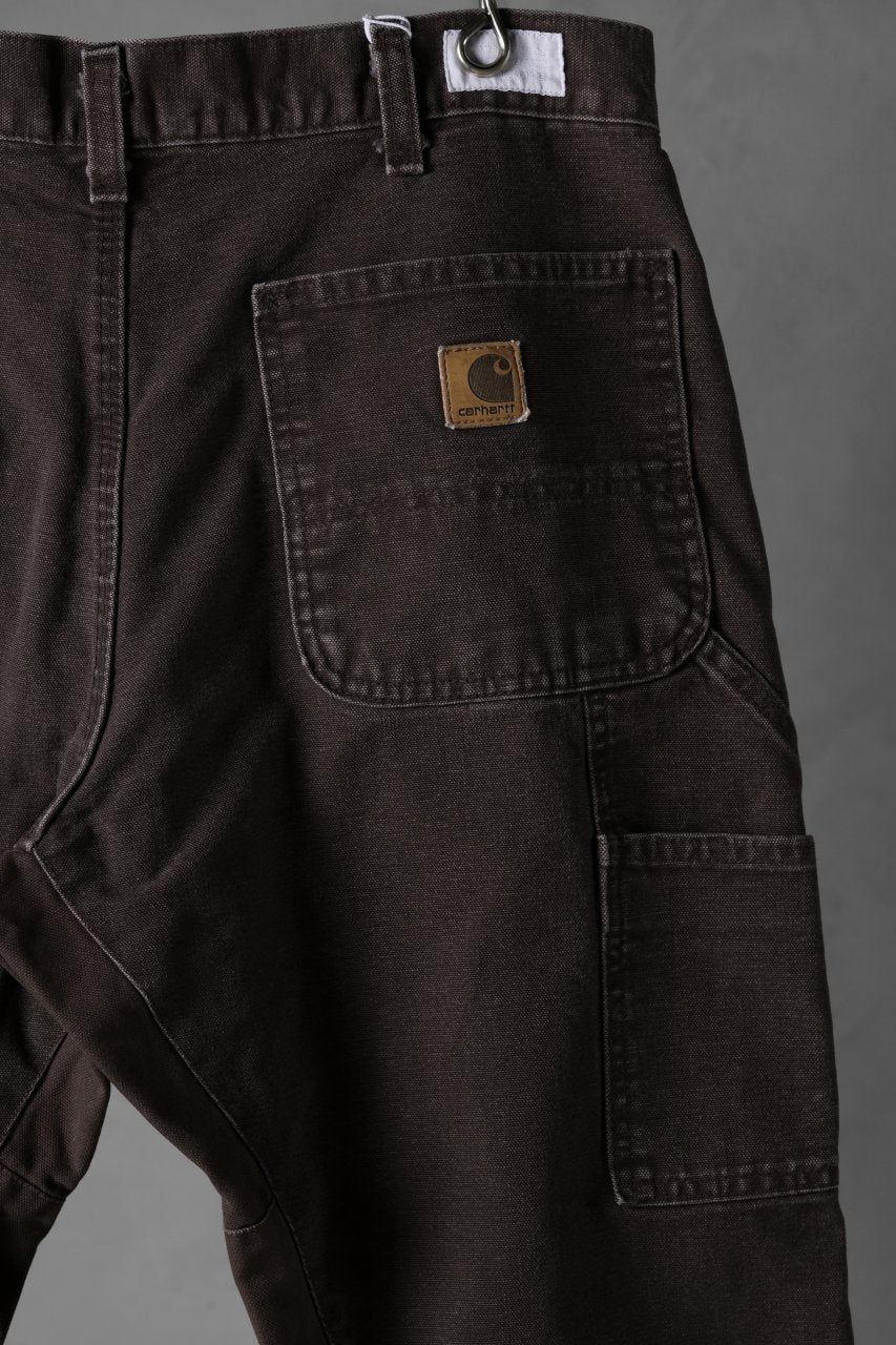 CHANGES x LOOM exclusive REMAKE REGULAR FIT CARPENTER PANTS / VINTAGE DUCK FABRIC (STONE WASHED) (BROWN #B) - Image 11