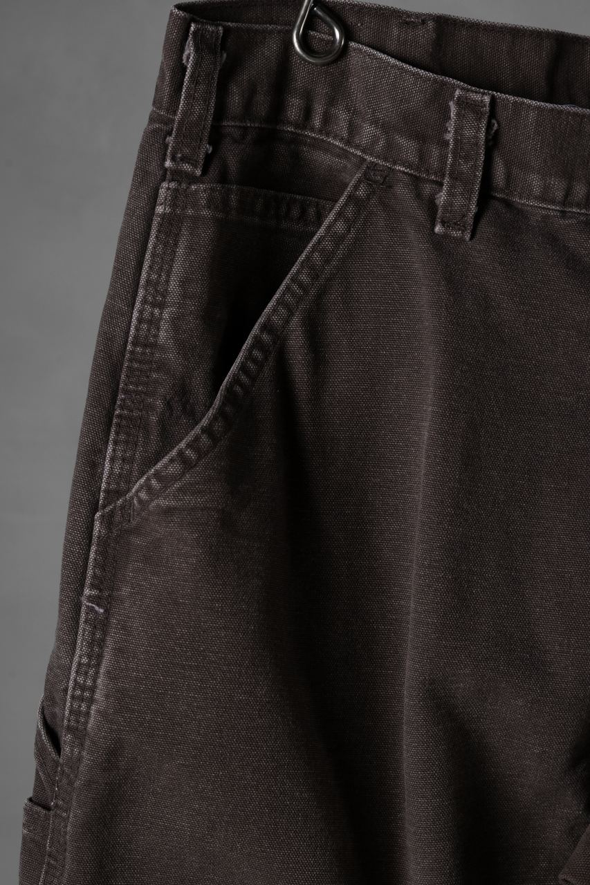 CHANGES x LOOM exclusive REMAKE REGULAR FIT CARPENTER PANTS / VINTAGE DUCK FABRIC (STONE WASHED) (BROWN #B) - Image 8