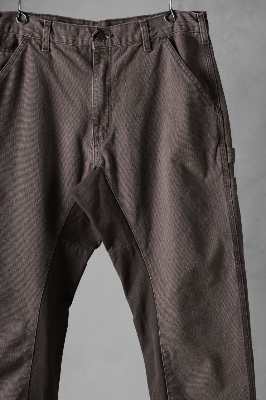 CHANGES x LOOM exclusive REMAKE REGULAR FIT CARPENTER PANTS / VINTAGE DUCK FABRIC (STONE WASHED) (BROWN #C) - Image 3