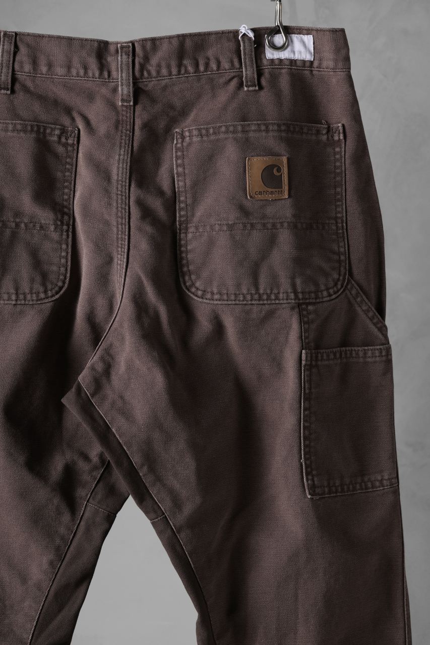 CHANGES x LOOM exclusive REMAKE REGULAR FIT CARPENTER PANTS / VINTAGE DUCK FABRIC (STONE WASHED) (BROWN #C) - Image 8