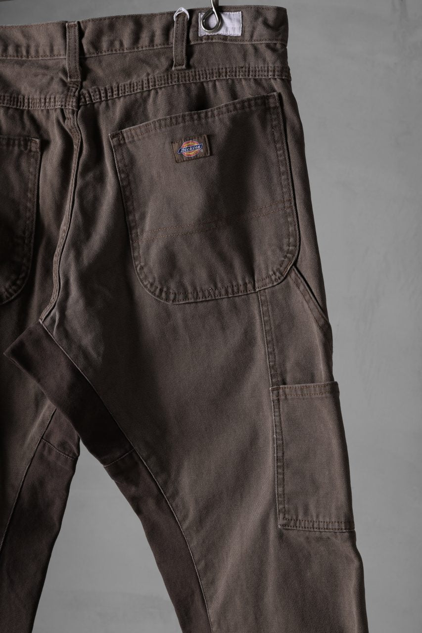 CHANGES x LOOM exclusive REMAKE REGULAR FIT CARPENTER PANTS / VINTAGE DUCK FABRIC (STONE WASHED) (BROWN #D) - Image 11