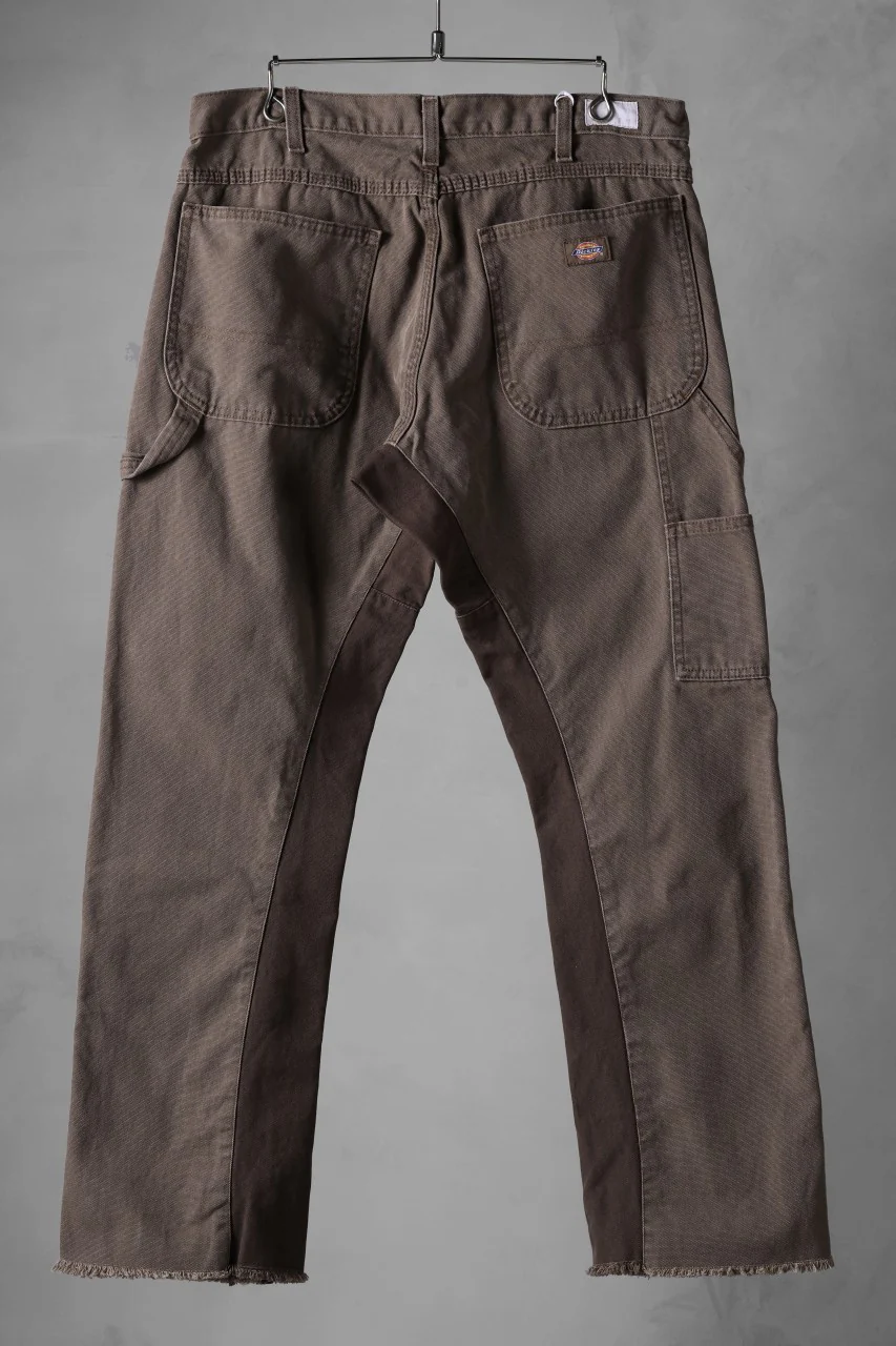CHANGES x LOOM exclusive REMAKE REGULAR FIT CARPENTER PANTS / VINTAGE DUCK FABRIC (STONE WASHED) (BROWN #D) - Image 2