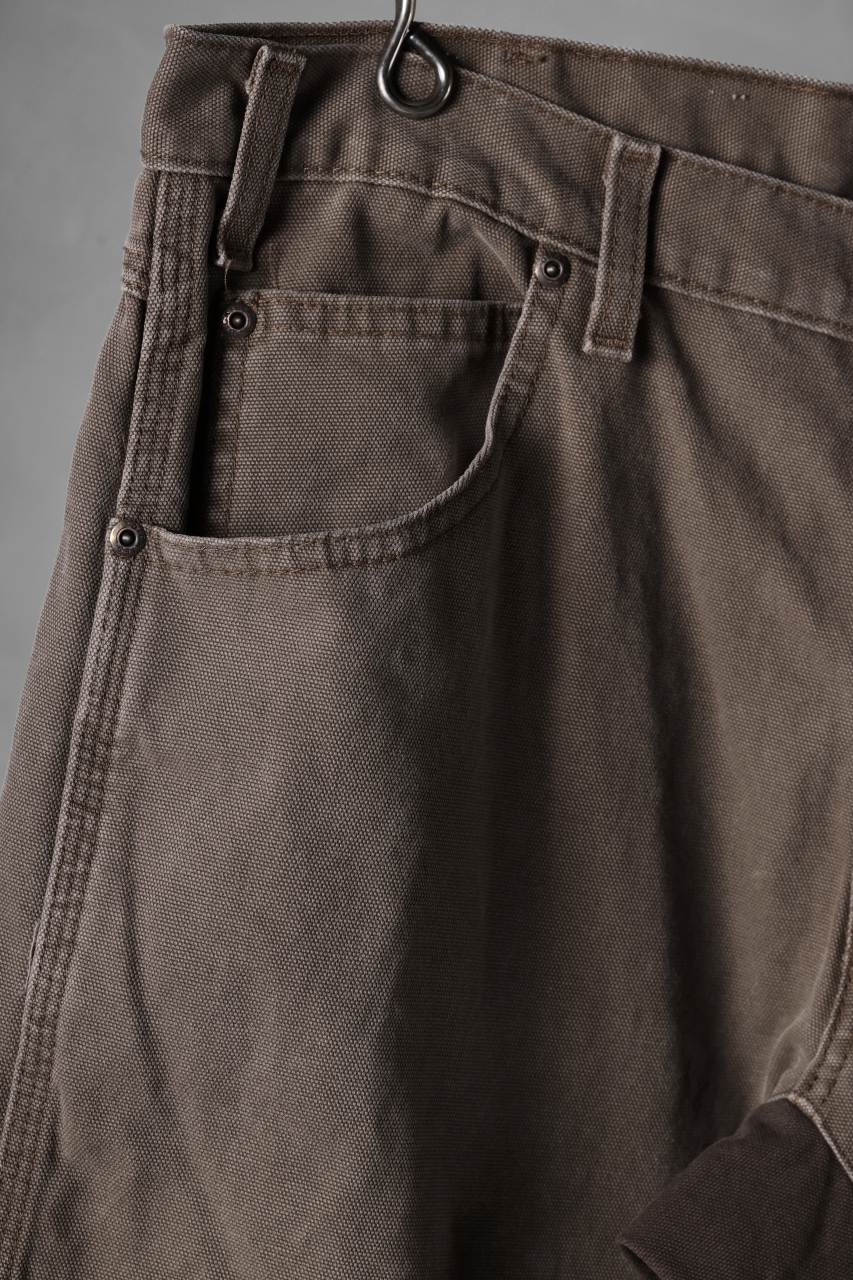CHANGES x LOOM exclusive REMAKE REGULAR FIT CARPENTER PANTS / VINTAGE DUCK FABRIC (STONE WASHED) (BROWN #D) - Image 6