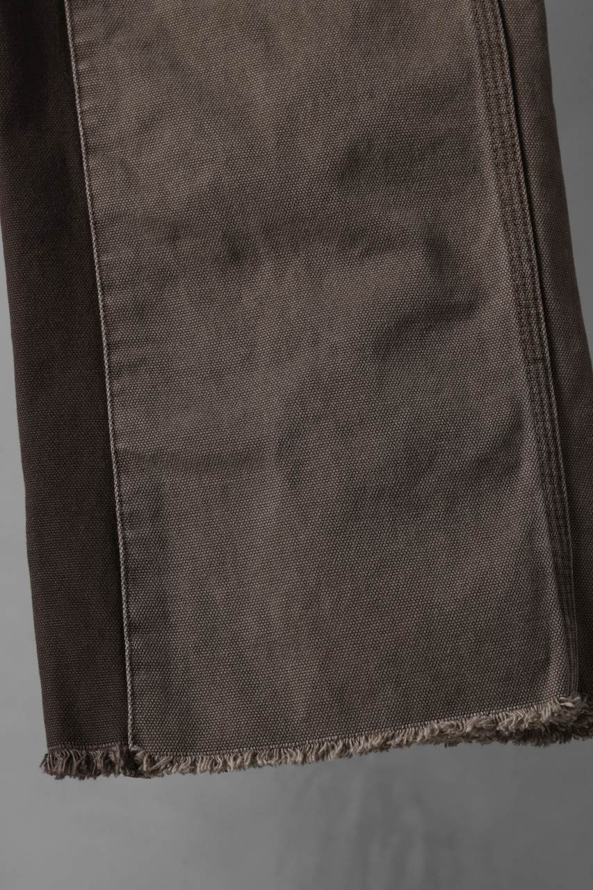 CHANGES x LOOM exclusive REMAKE REGULAR FIT CARPENTER PANTS / VINTAGE DUCK FABRIC (STONE WASHED) (BROWN #D) - Image 7