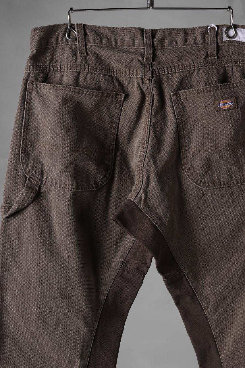CHANGES x LOOM exclusive REMAKE REGULAR FIT CARPENTER PANTS / VINTAGE DUCK FABRIC (STONE WASHED) (BROWN #D) - Image 9