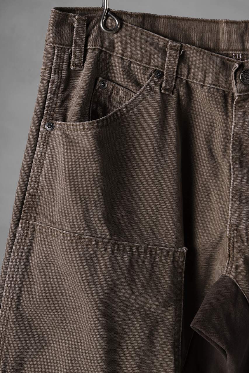 CHANGES x LOOM exclusive REMAKE REGULAR FIT CARPENTER PANTS / VINTAGE DUCK FABRIC (STONE WASHED) (BROWN #E) - Image 8