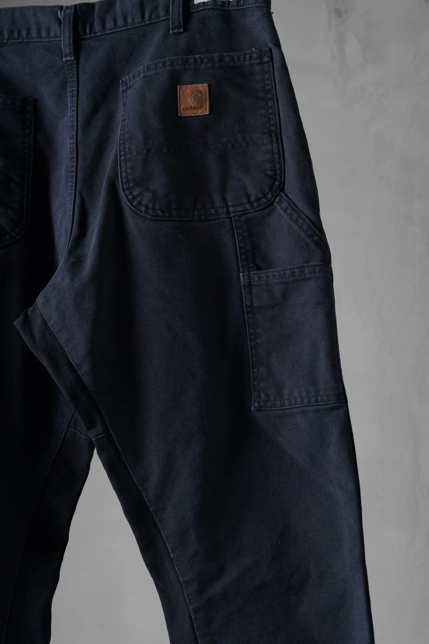 CHANGES x LOOM exclusive REMAKE REGULAR FIT CARPENTER PANTS / VINTAGE DUCK FABRIC (STONE WASHED) (NAVY #A) - Image 10