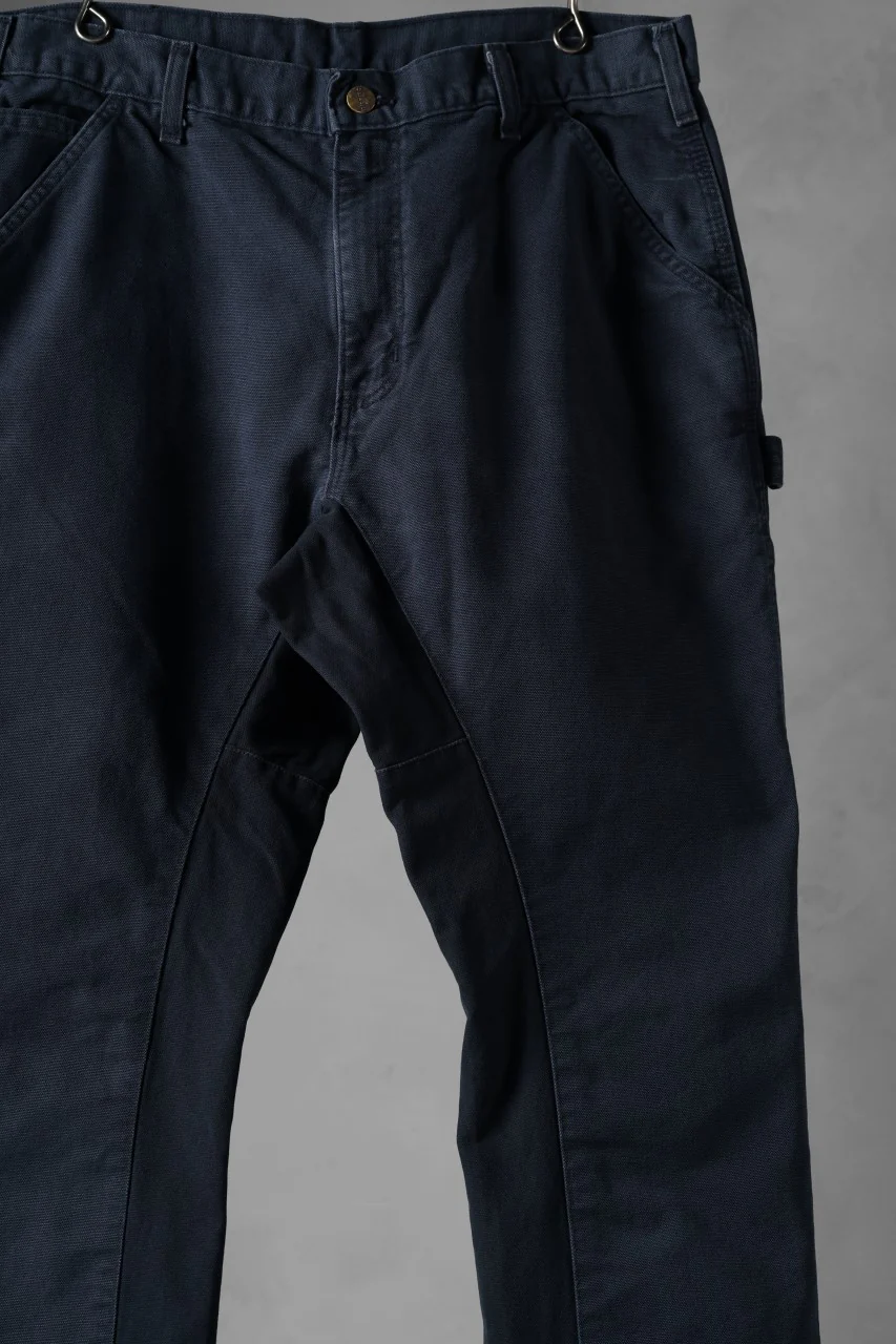 CHANGES x LOOM exclusive REMAKE REGULAR FIT CARPENTER PANTS / VINTAGE DUCK FABRIC (STONE WASHED) (NAVY #A) - Image 3