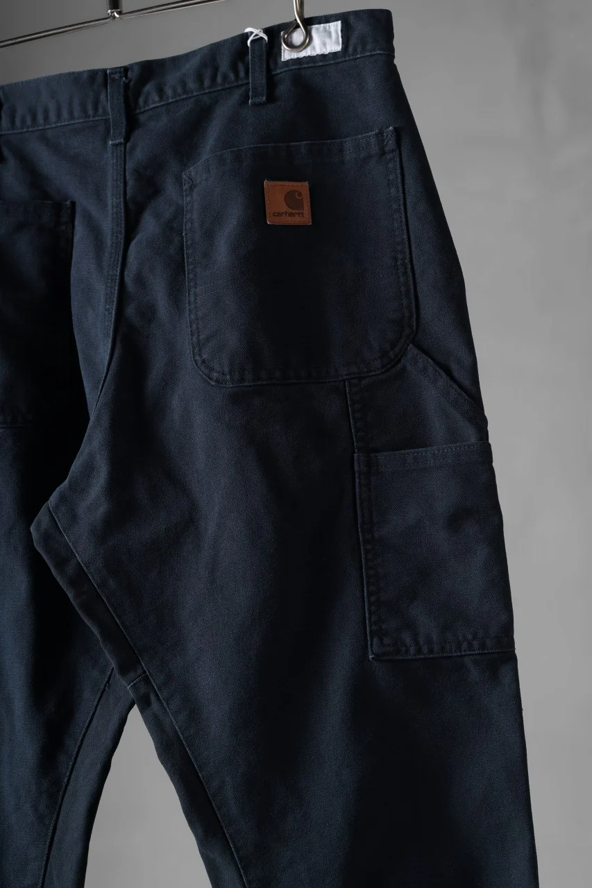 CHANGES x LOOM exclusive REMAKE REGULAR FIT CARPENTER PANTS / VINTAGE DUCK FABRIC (STONE WASHED) (NAVY #B) - Image 10
