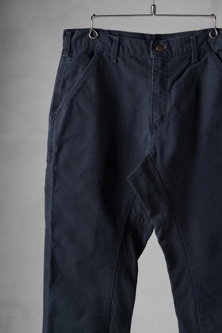 CHANGES x LOOM exclusive REMAKE REGULAR FIT CARPENTER PANTS / VINTAGE DUCK FABRIC (STONE WASHED) (NAVY #B) - Image 2