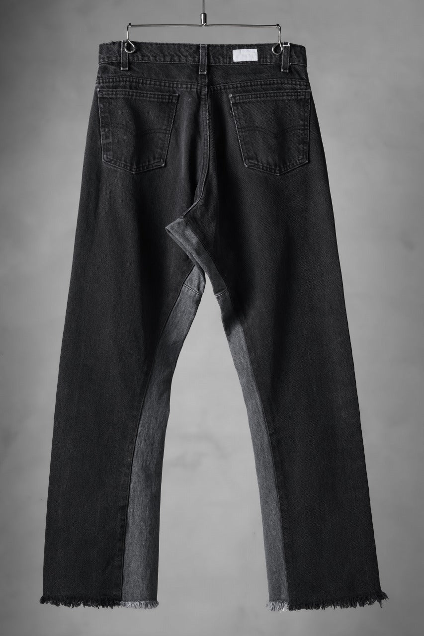 CHANGES x LOOM exclusive REMAKE REGULAR FIT DENIM PANTS / VINTAGE LEVI’S JEANS (BLACK #A) - Image 2