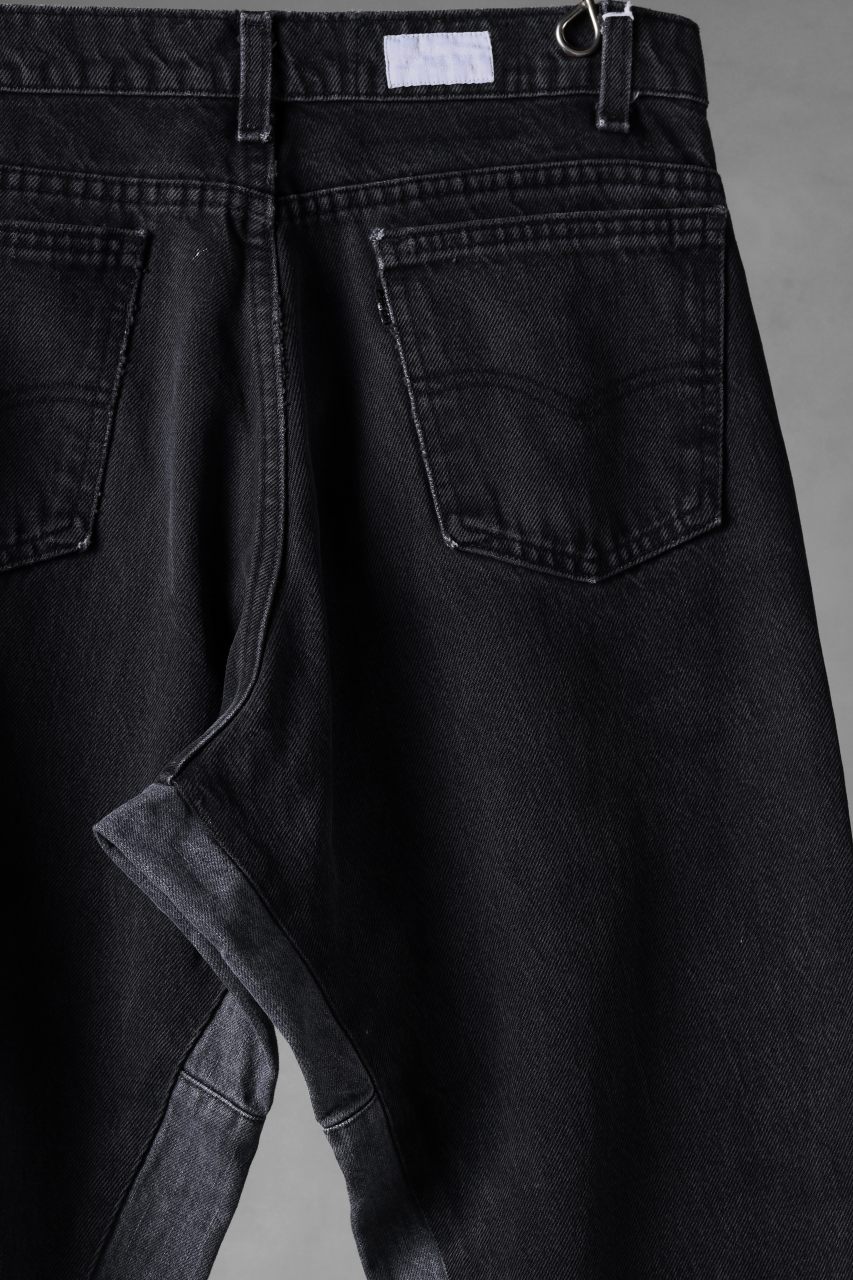 CHANGES x LOOM exclusive REMAKE REGULAR FIT DENIM PANTS / VINTAGE LEVI’S JEANS (BLACK #A) - Image 8