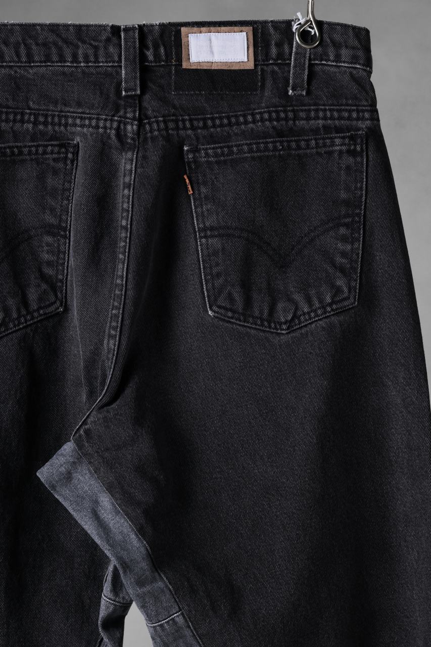 CHANGES x LOOM exclusive REMAKE REGULAR FIT DENIM PANTS / VINTAGE LEVI’S JEANS (BLACK #B) - Image 8