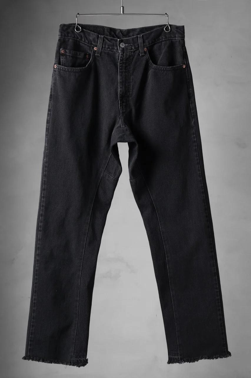 CHANGES x LOOM exclusive REMAKE REGULAR FIT DENIM PANTS / VINTAGE LEVI’S JEANS (BLACK #D)
