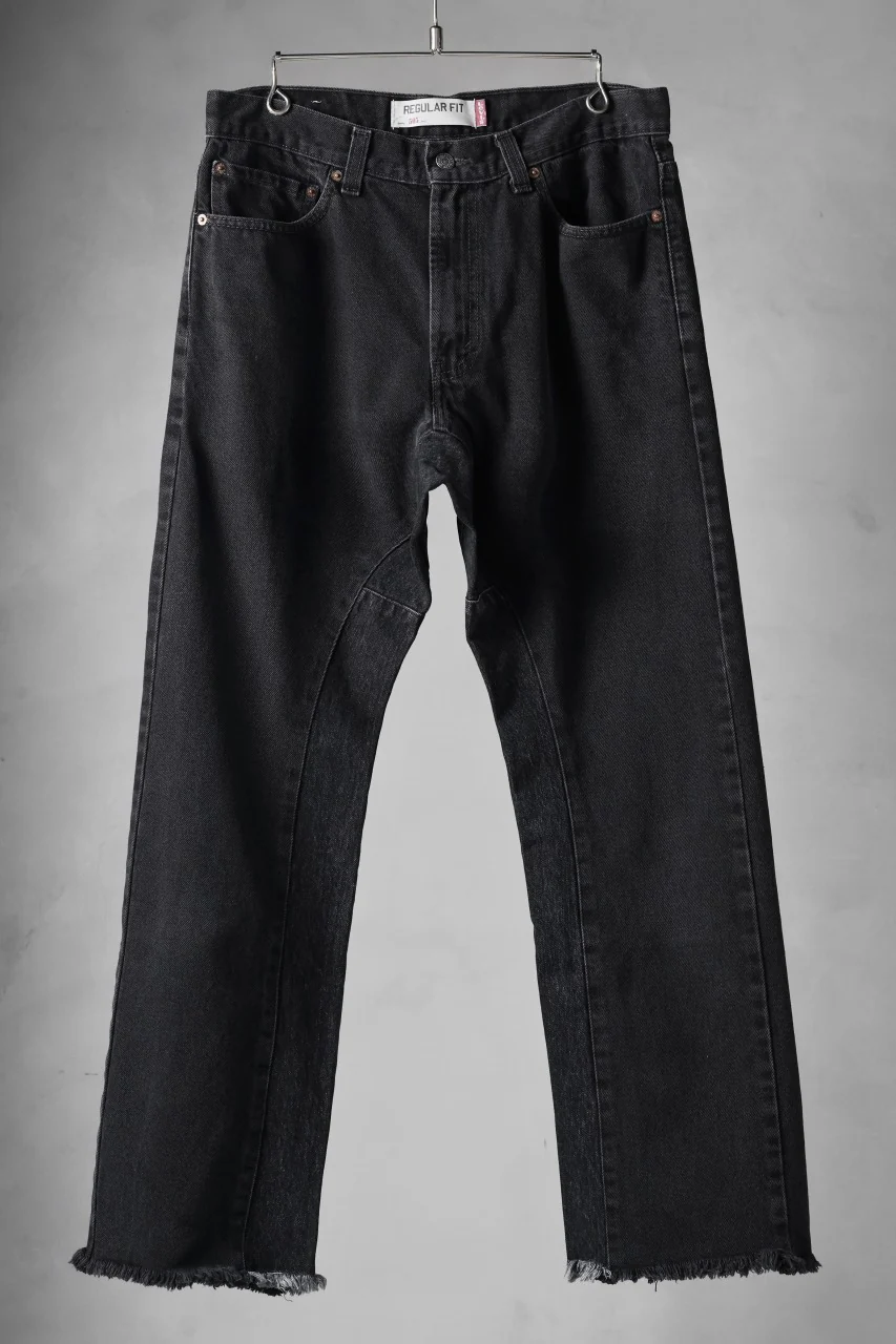 CHANGES x LOOM exclusive REMAKE REGULAR FIT DENIM PANTS / VINTAGE LEVI’S JEANS (BLACK #E)