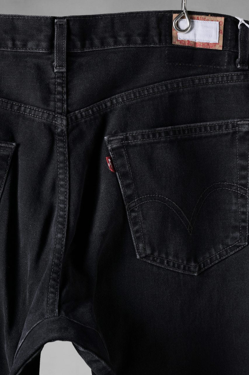 CHANGES x LOOM exclusive REMAKE REGULAR FIT DENIM PANTS / VINTAGE LEVI’S JEANS (BLACK #G) - Image 10