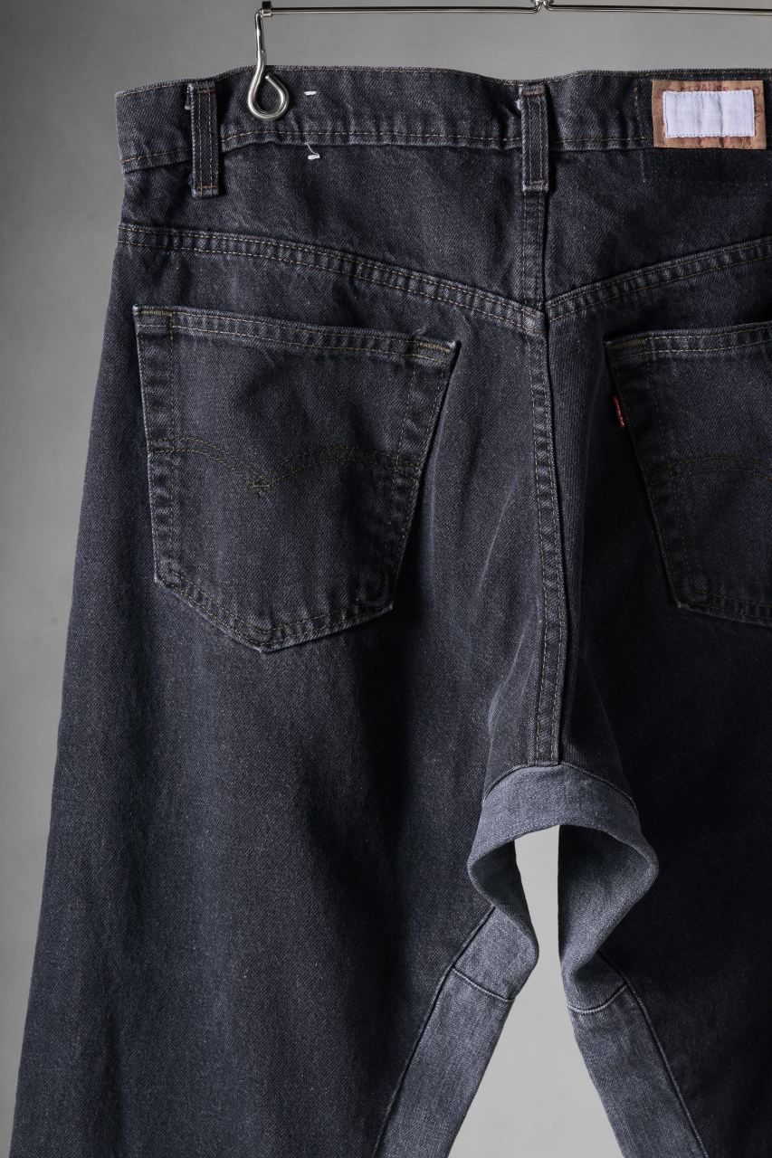 CHANGES x LOOM exclusive REMAKE REGULAR FIT DENIM PANTS / VINTAGE LEVI’S JEANS (BLACK #I) - Image 8
