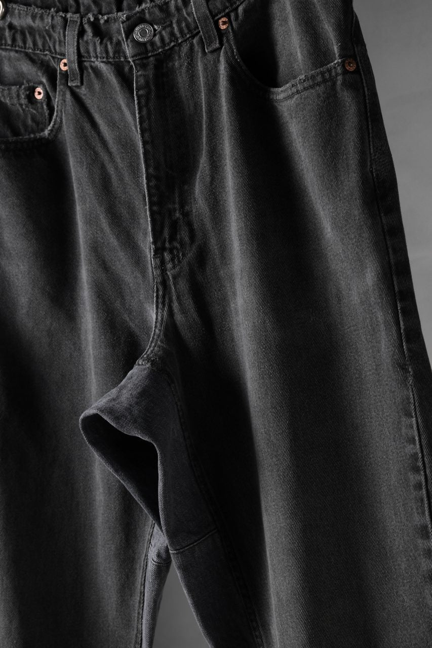 CHANGES x LOOM exclusive REMAKE REGULAR FIT DENIM PANTS / VINTAGE LEVI’S JEANS (BLACK #J) - Image 8