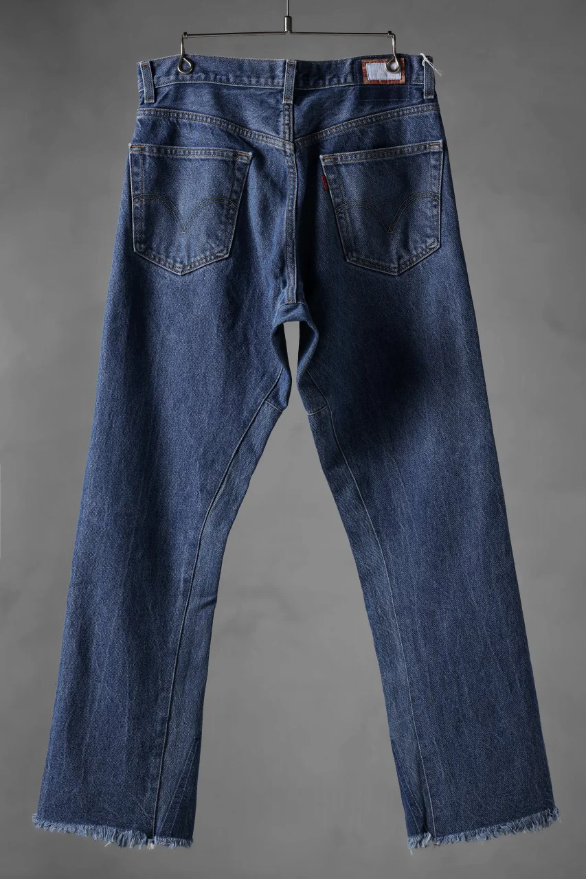 CHANGES x LOOM exclusive REMAKE REGULAR FIT DENIM PANTS / VINTAGE LEVI’S JEANS (INDIGO #B) - Image 2