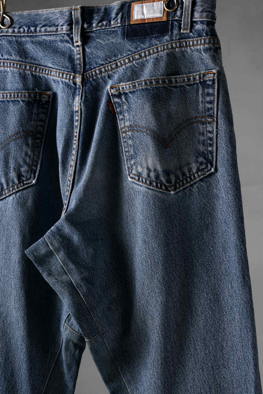 CHANGES x LOOM exclusive REMAKE REGULAR FIT DENIM PANTS / VINTAGE LEVI’S JEANS (INDIGO #D) - Image 10