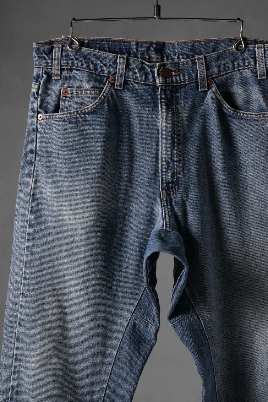 CHANGES x LOOM exclusive REMAKE REGULAR FIT DENIM PANTS / VINTAGE LEVI’S JEANS (INDIGO #G) - Image 3
