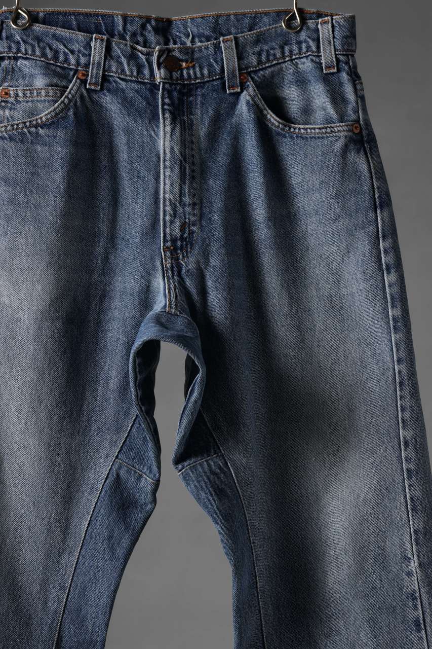 CHANGES x LOOM exclusive REMAKE REGULAR FIT DENIM PANTS / VINTAGE LEVI’S JEANS (INDIGO #G) - Image 4