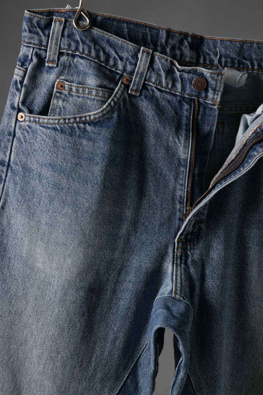 CHANGES x LOOM exclusive REMAKE REGULAR FIT DENIM PANTS / VINTAGE LEVI’S JEANS (INDIGO #G) - Image 7