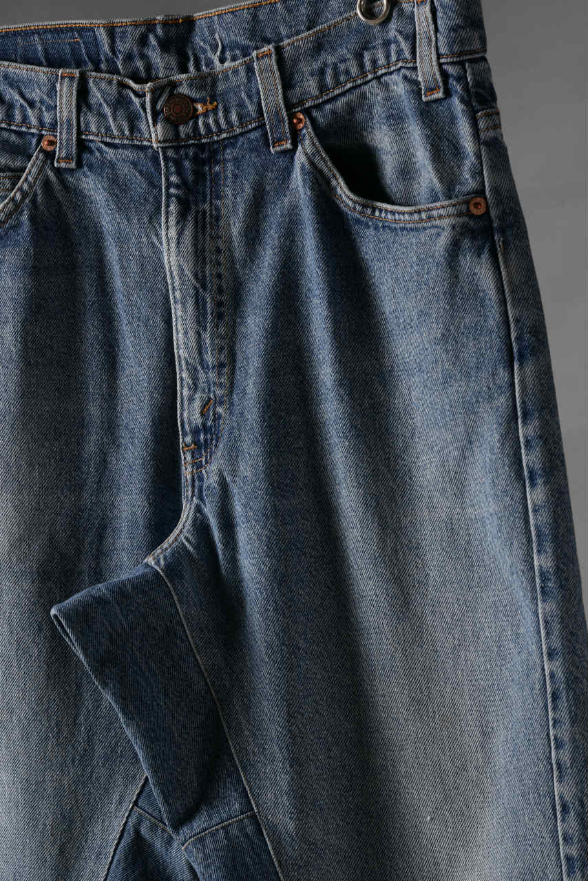 CHANGES x LOOM exclusive REMAKE REGULAR FIT DENIM PANTS / VINTAGE LEVI’S JEANS (INDIGO #G) - Image 8